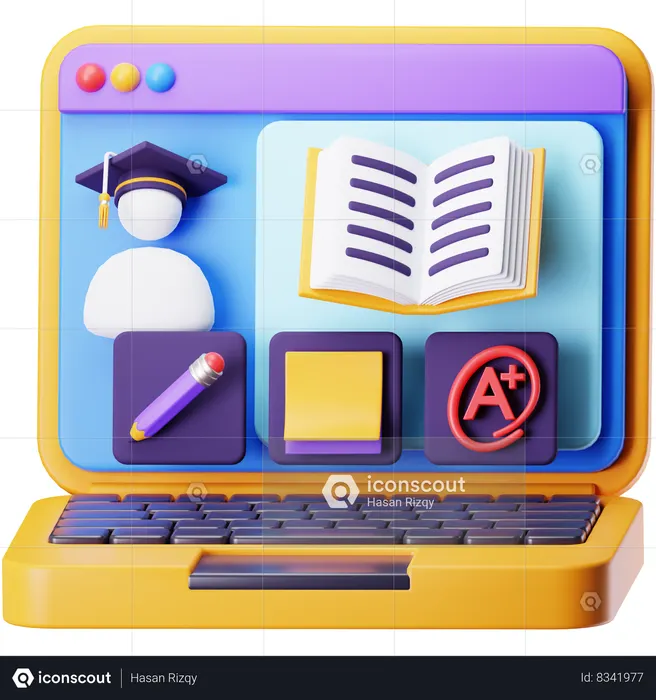 Learning Platform  3D Icon
