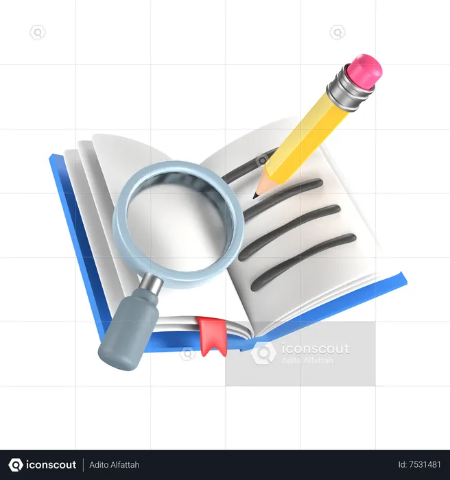 Learning research  3D Icon