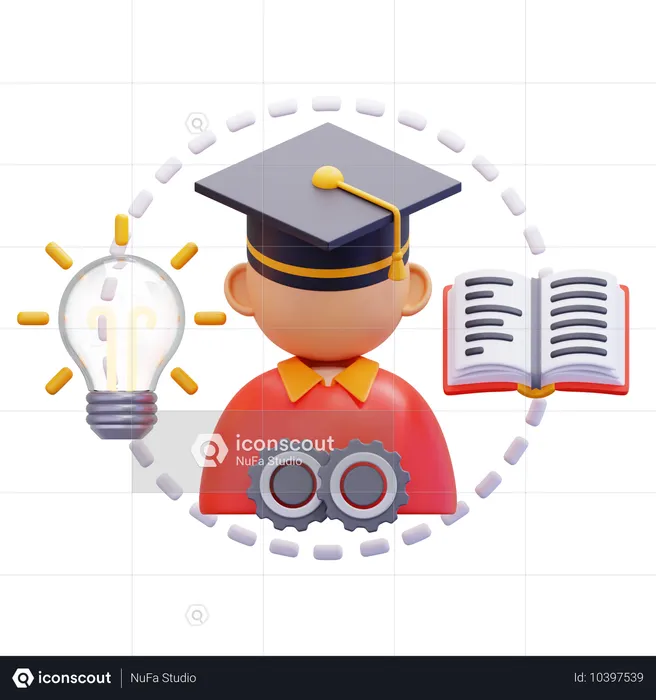 Learning System  3D Icon