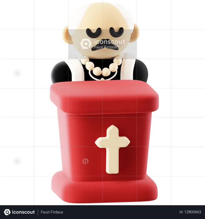 講壇  3D Icon