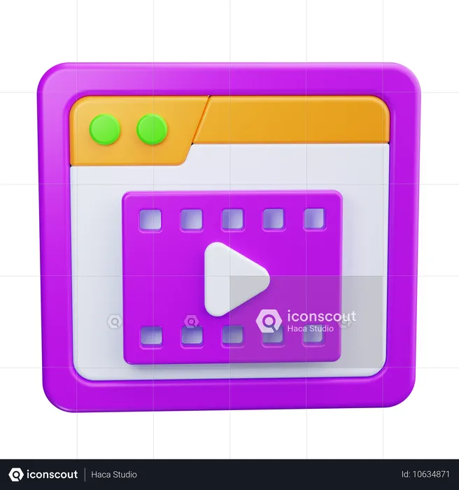 Lecteur vidéo  3D Icon