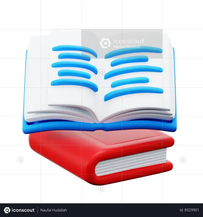 Lectura de libros  3D Icon