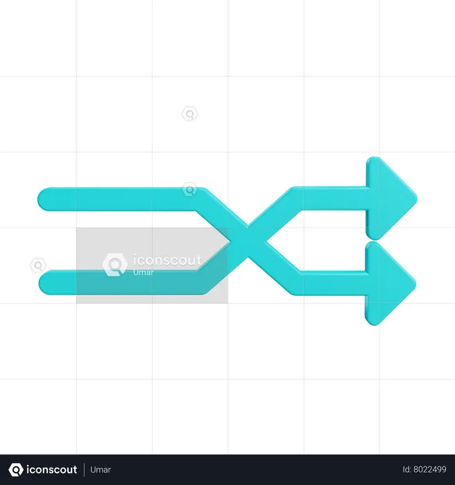Mélanger la flèche  3D Icon
