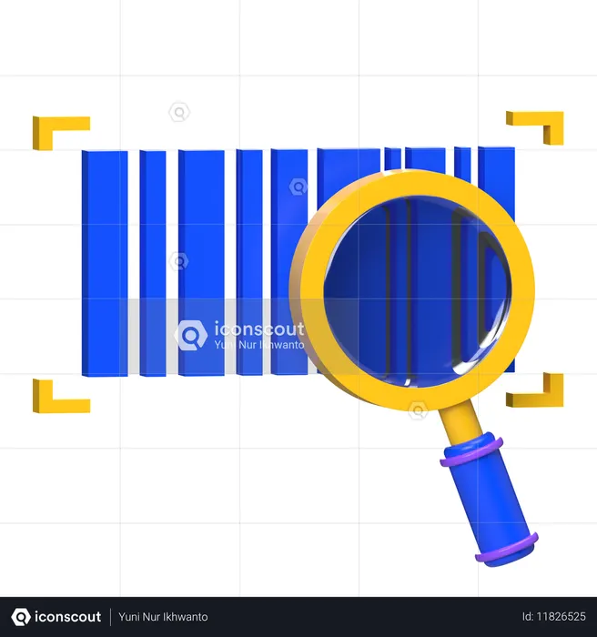 Numérisation de codes à barres  3D Icon