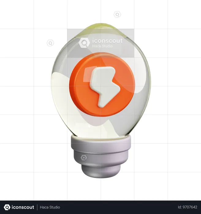 Led Bulb  3D Icon