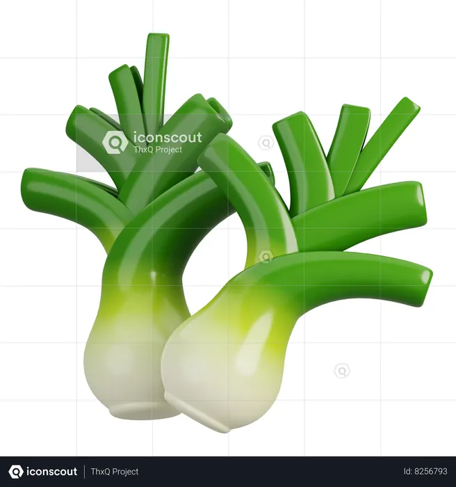 Leek  3D Icon