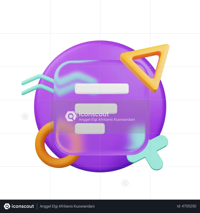 Left Alignment  3D Icon