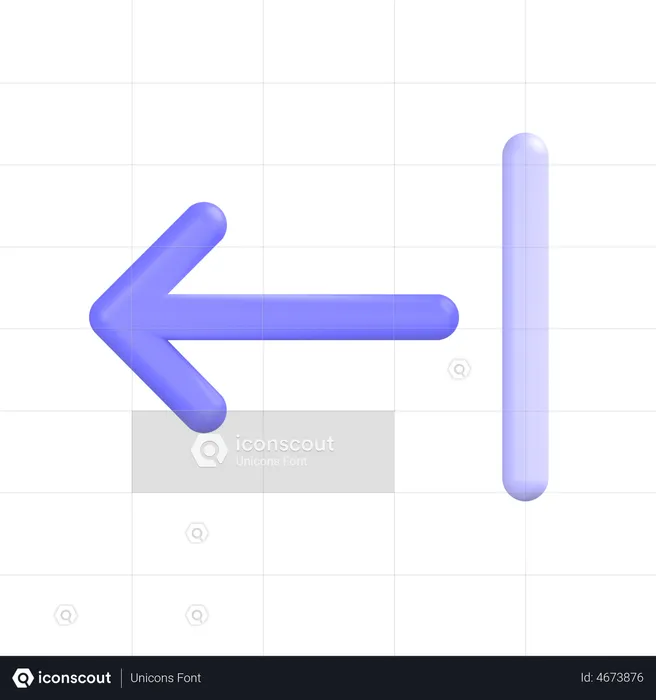Left-alignment  3D Icon
