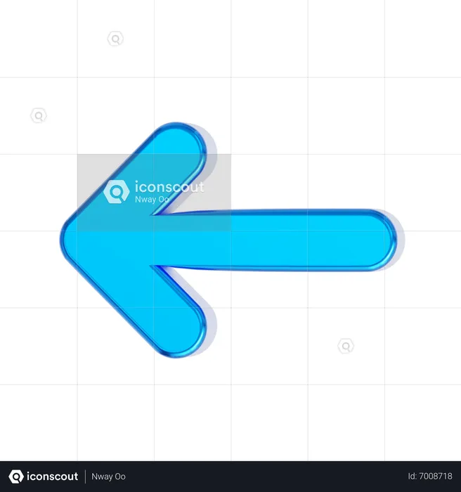 Left Arrow  3D Icon