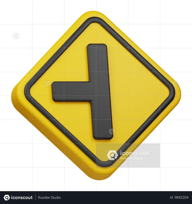 Left Intersection  3D Icon