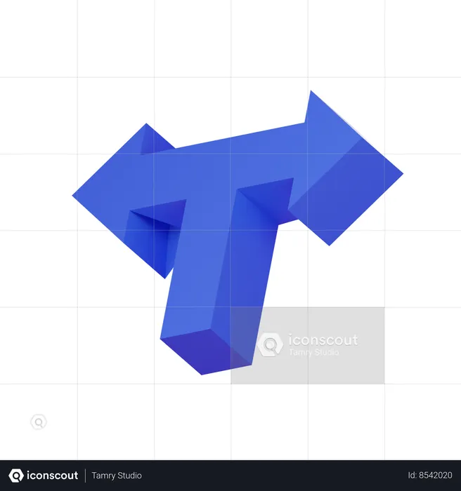 Left or right arrow  3D Icon
