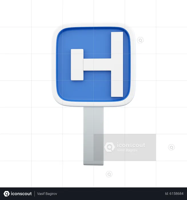 Left Side Road Sign  3D Icon