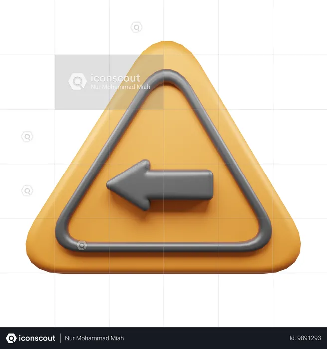 Left Turn  3D Icon