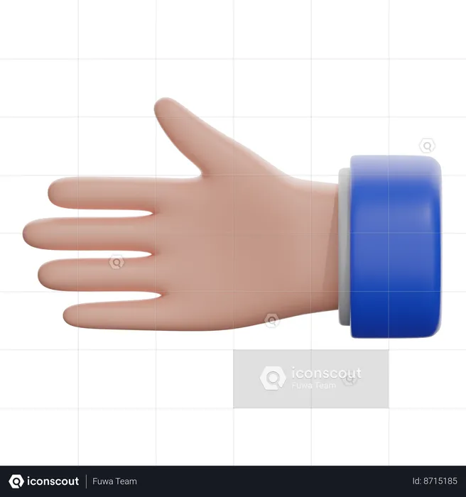 Leftwards Hand  3D Icon