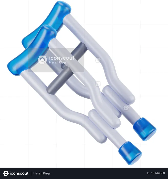 Leg Crutches  3D Icon