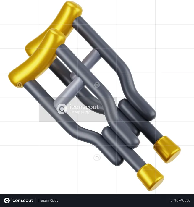 Leg Crutches  3D Icon