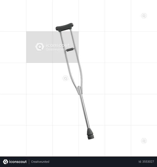 Leg Crutches  3D Illustration