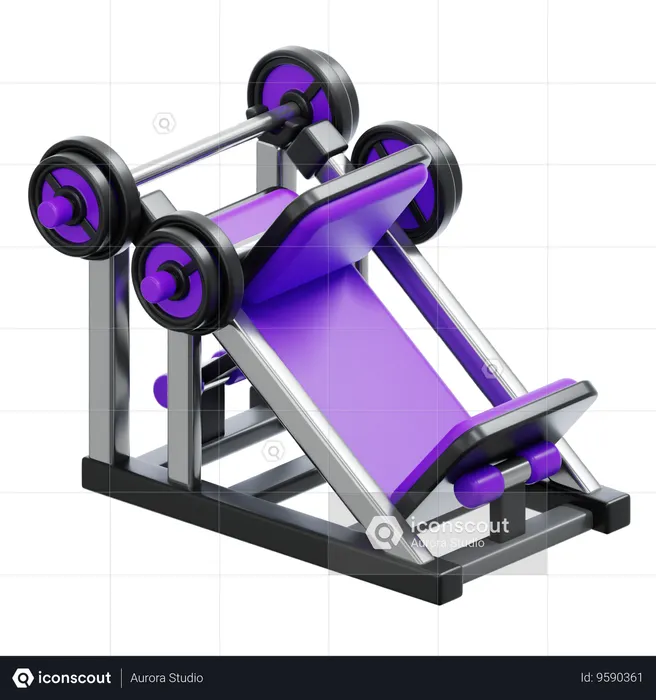 Leg Press Machine  3D Icon