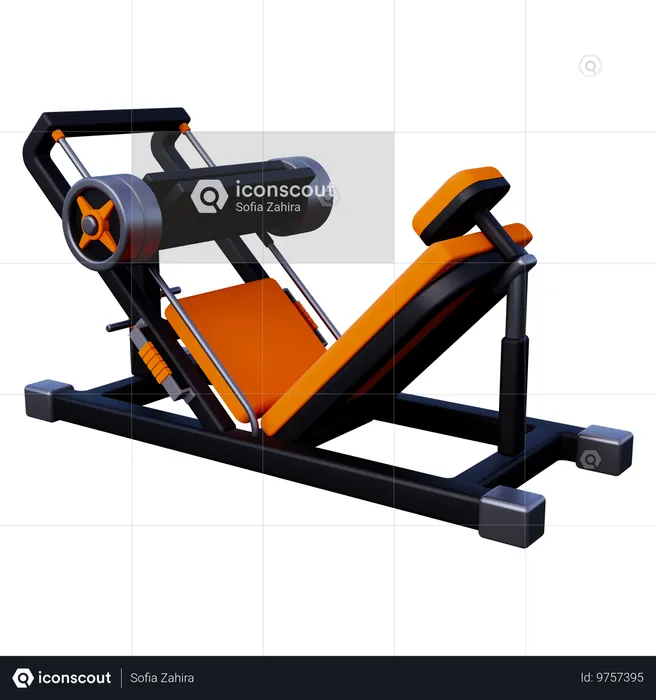 Leg Press Machine  3D Icon