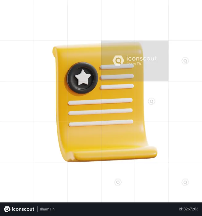 Legal Certificate  3D Icon