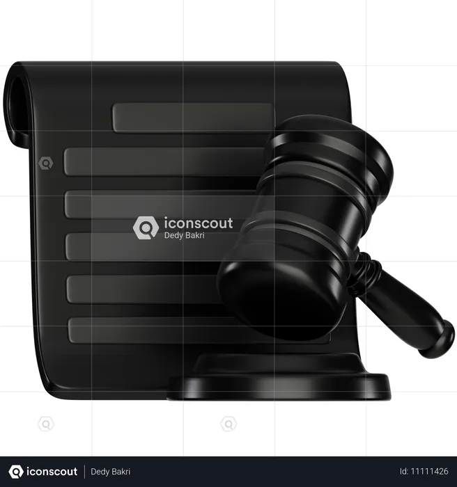 Legal Certificate  3D Icon