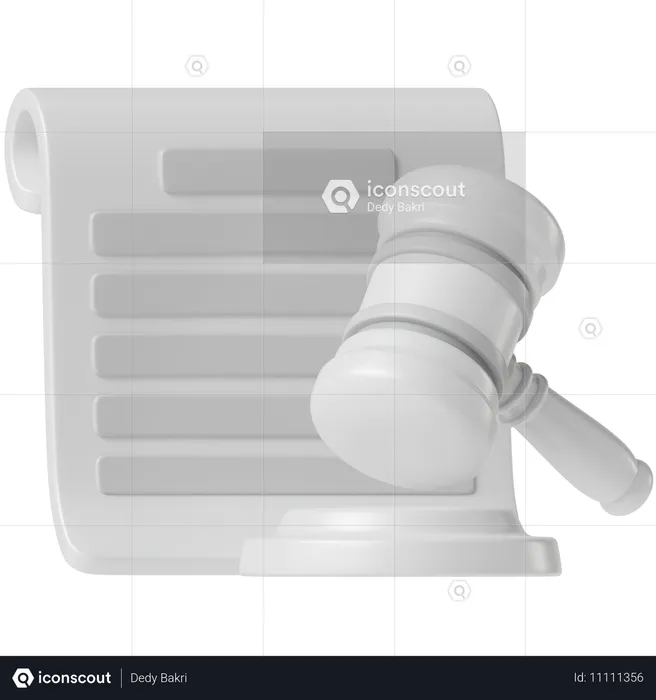 Legal Certificate  3D Icon