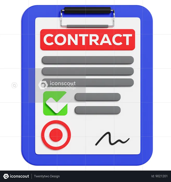 Legal Contract  3D Icon