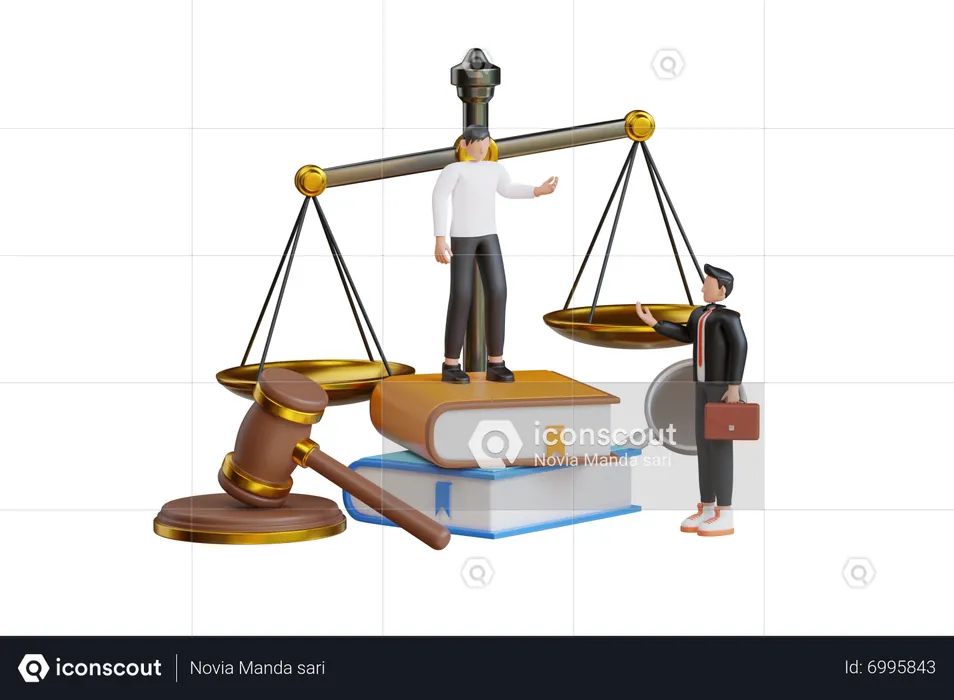 Legal law justice service  3D Illustration