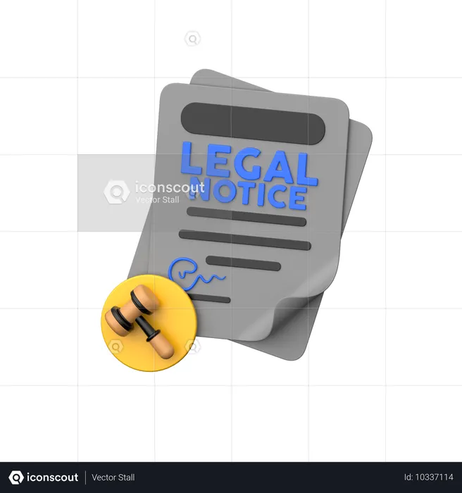 Legal Notice  3D Icon