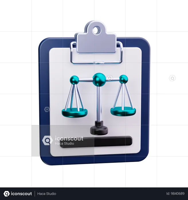 Legal regulations  3D Icon