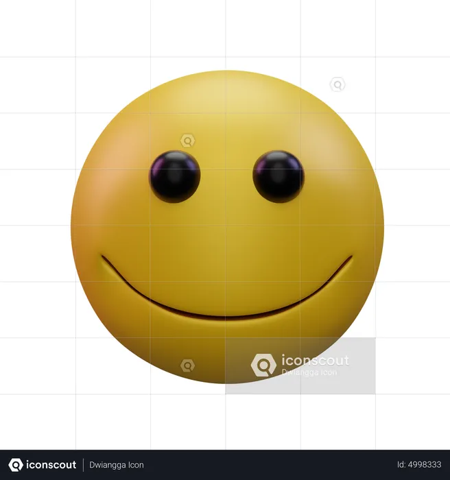 Légèrement souriant Emoji 3D Icon