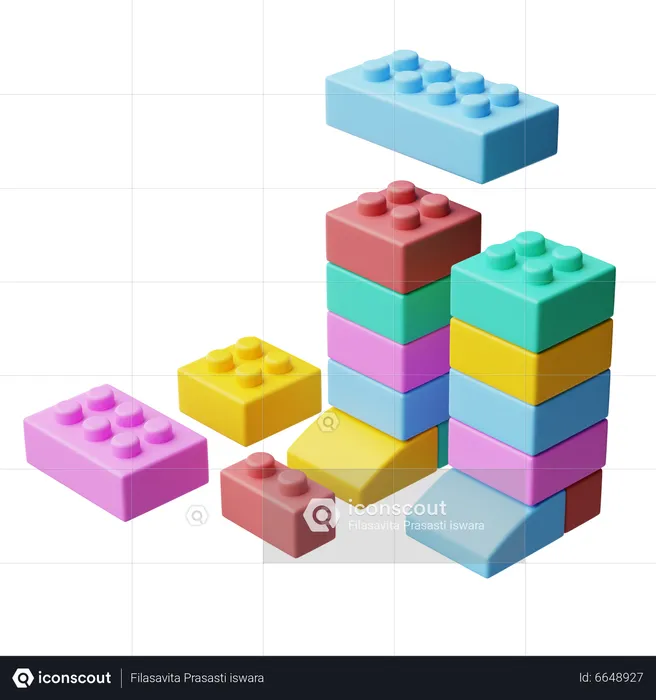 Lego block  3D Icon