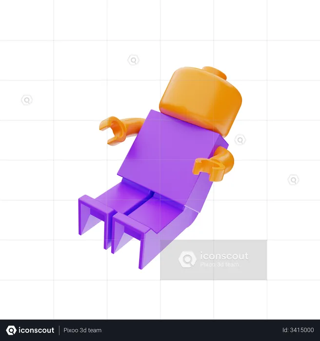 Homem lego  3D Icon