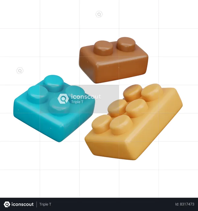 Lego Piece  3D Icon