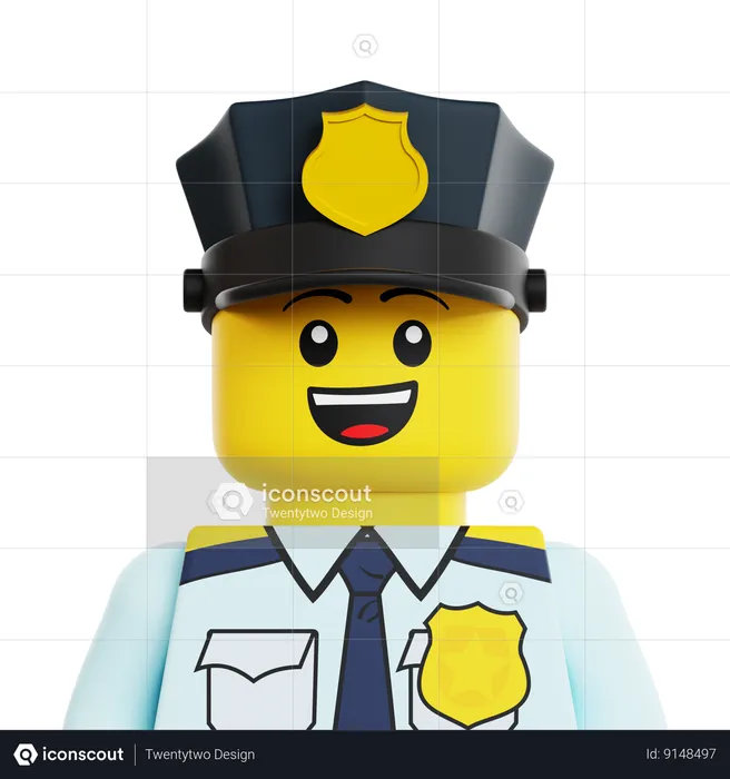 Lego Police  3D Icon