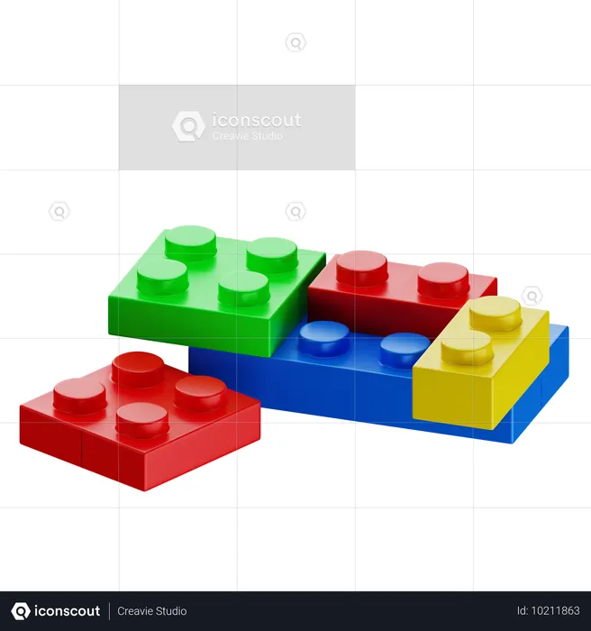 Lego Toy  3D Icon