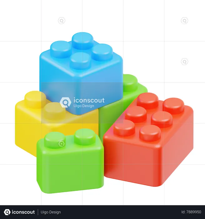 Lego Toy  3D Icon