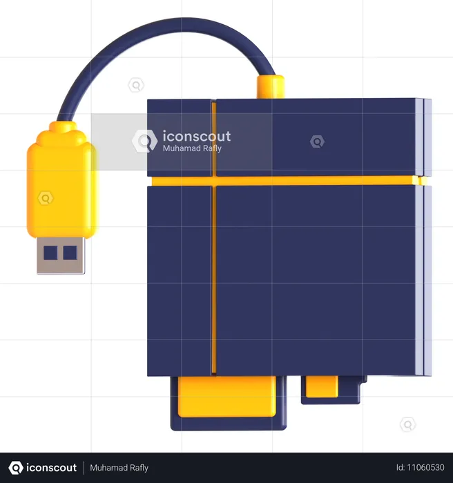 Leitor de cartão de memória  3D Icon