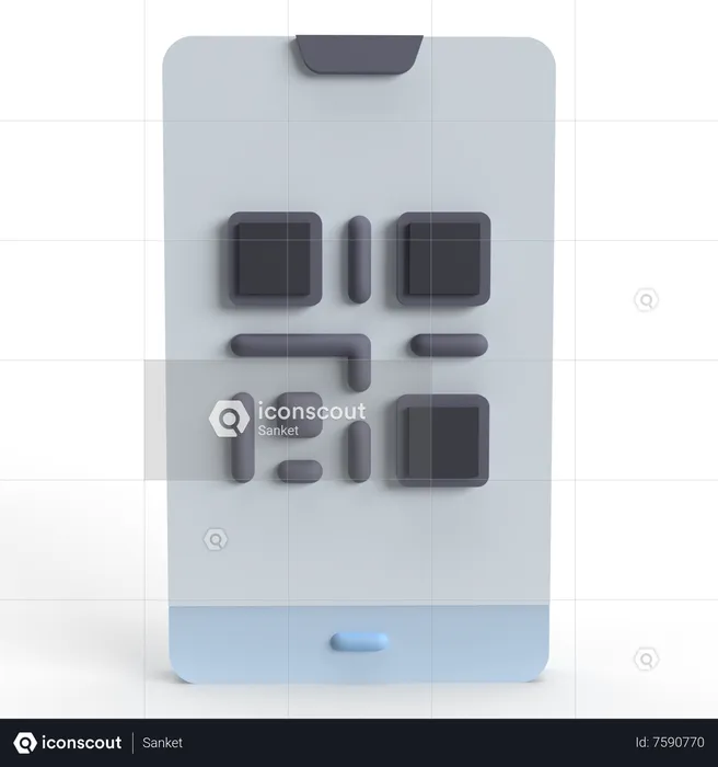 Leitura de código de barras  3D Icon