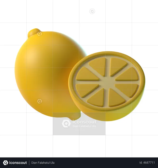 Lemon  3D Icon