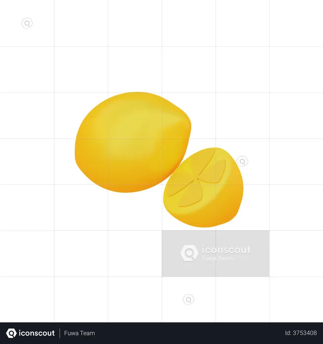 Lemon  3D Illustration