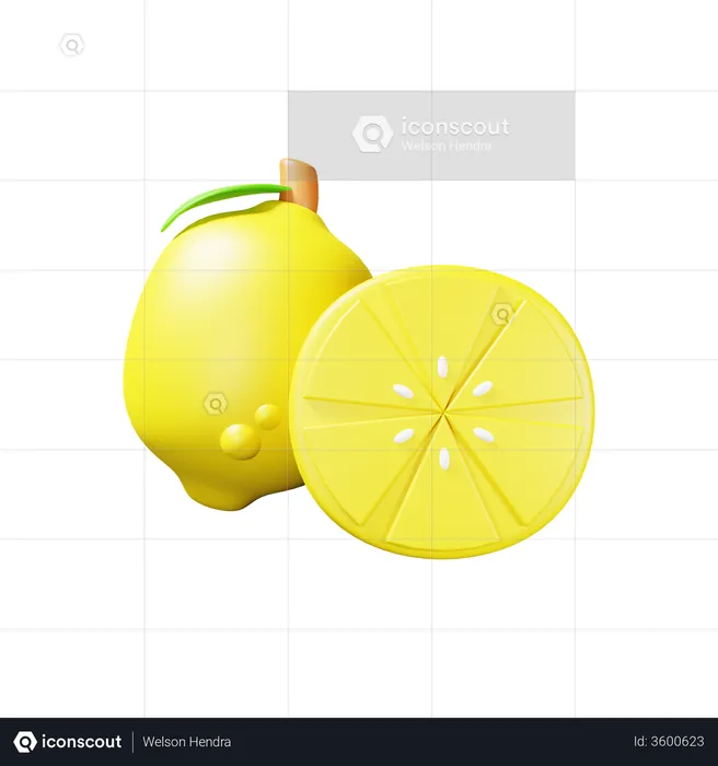 Lemon  3D Illustration