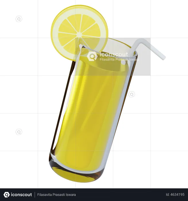 Lemon Juice  3D Illustration