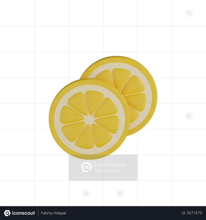 Lemon Slices  3D Icon