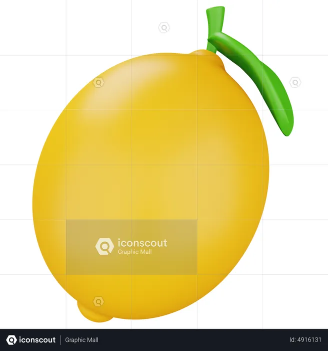 Lemon Yellow  3D Icon