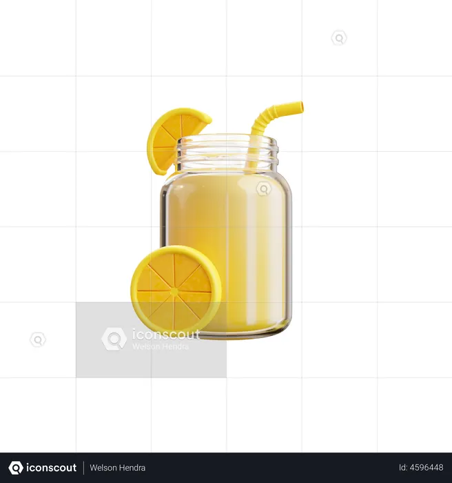 Lemonade  3D Illustration
