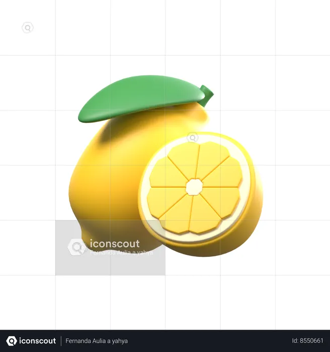 Lemons Slices  3D Icon