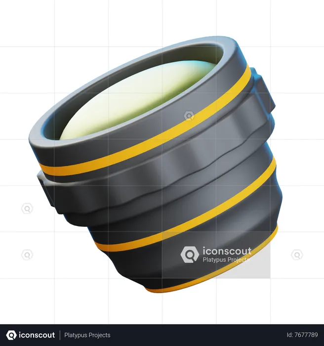 Lens  3D Icon