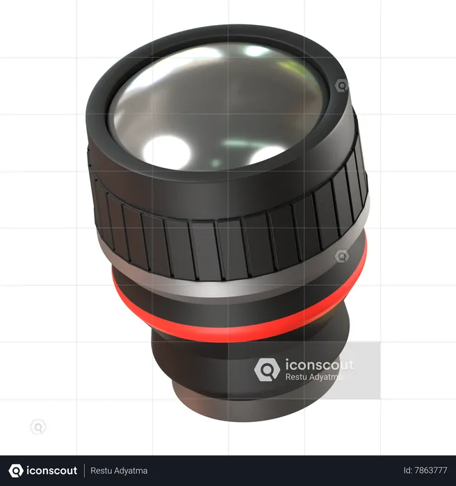 Lens  3D Icon