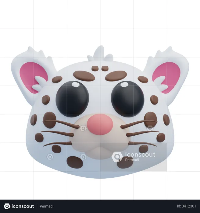 Leopardo de nieve  3D Icon